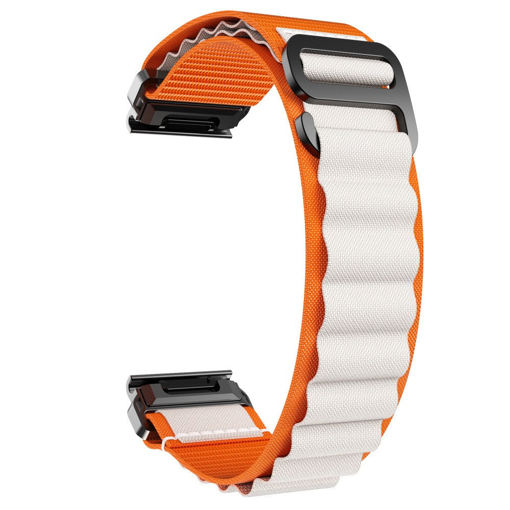 Garmin Fenix 6 Alpine Nylon Armband (Orange/Beige)