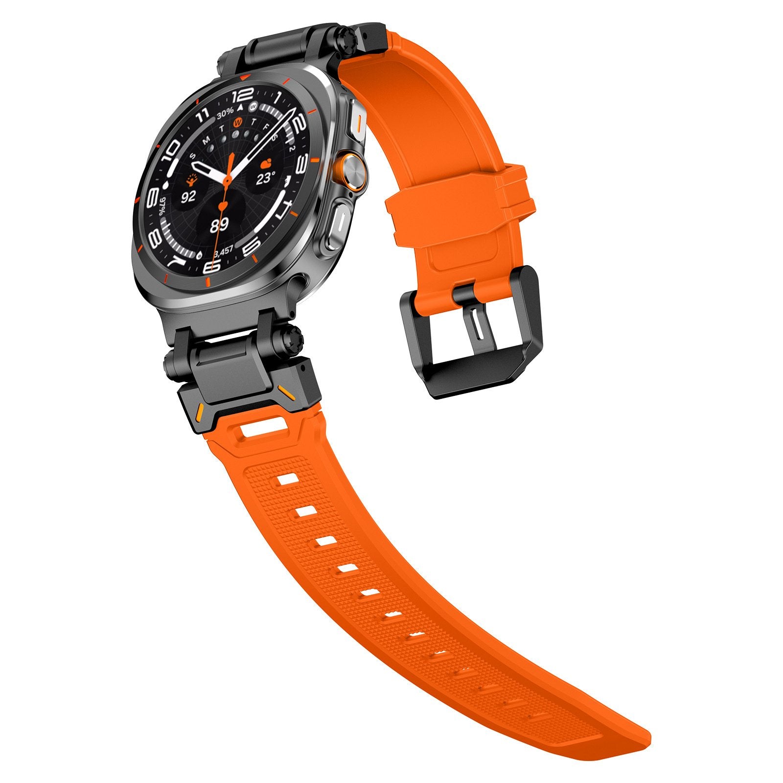 Samsung Galaxy Watch Ultra 'Explorer' TPU Strap (Orange with Black) 