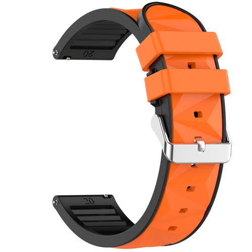 Amazfit Active 3 Premium Diamond Sport Strap (Orange/Black)