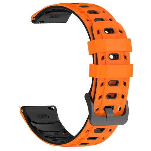 Motorola Moto Watch - 47mm Mecha Sportarmband (Orange/Schwarz)