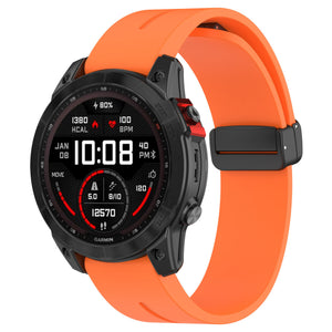 Garmin Quatix 8 Pro - 47mm D-Buckle Silicone Strap (Orange)