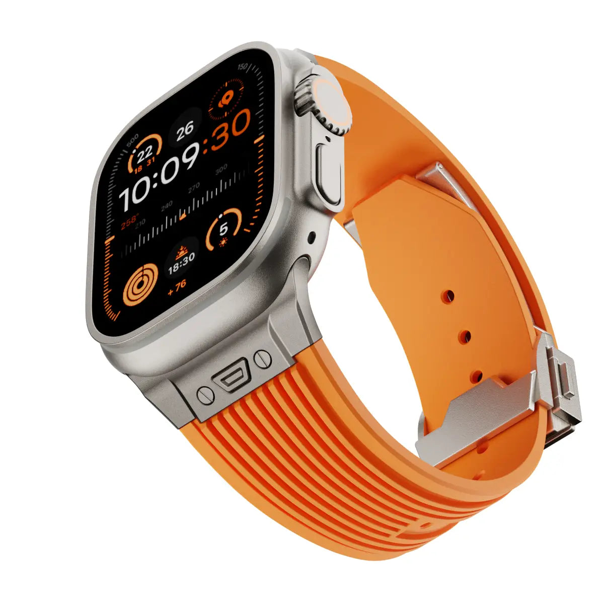 Apple Watch Liquid Elastisches Silikonband (Orange)
