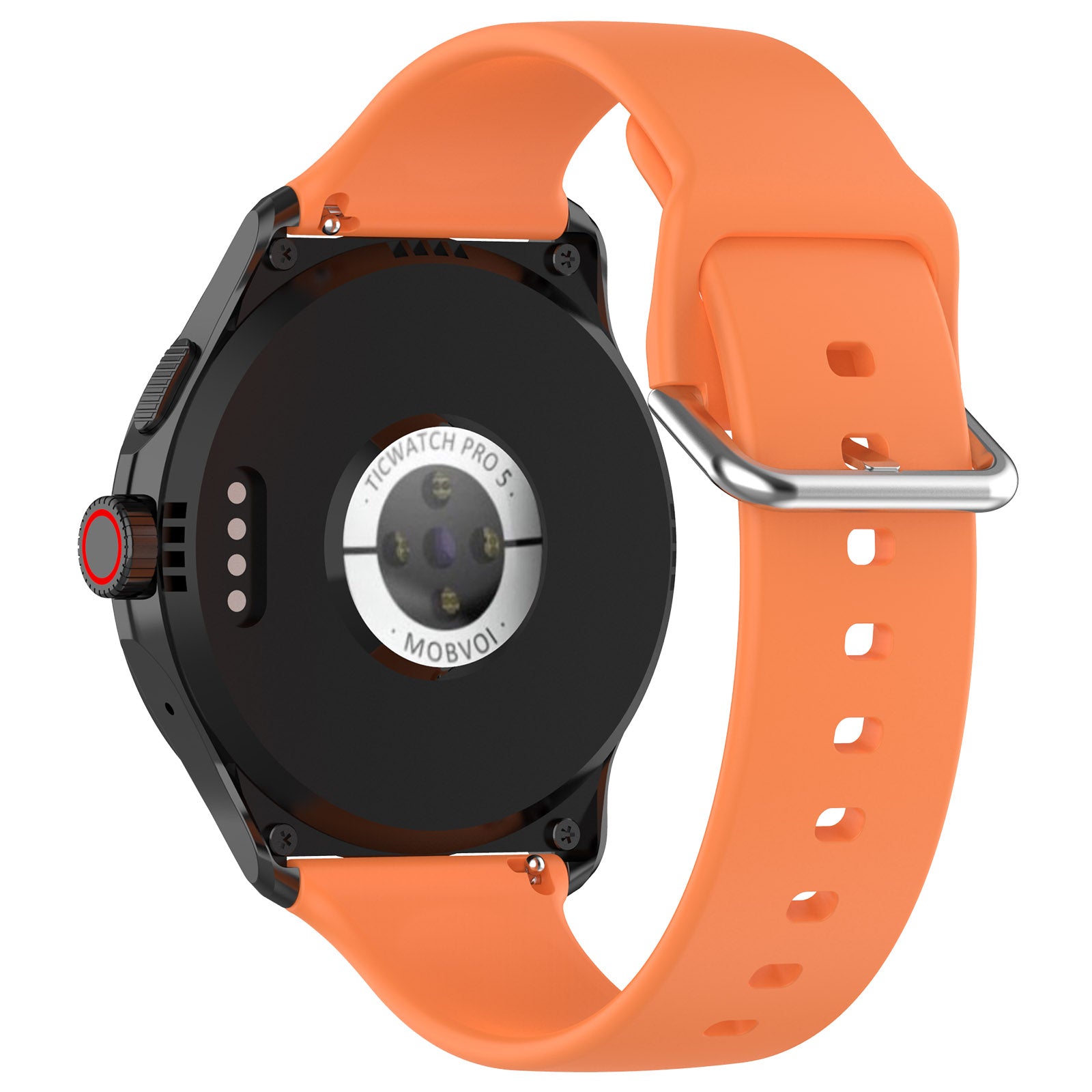Universal 24mm Silicone Buckle Strap (Orange)