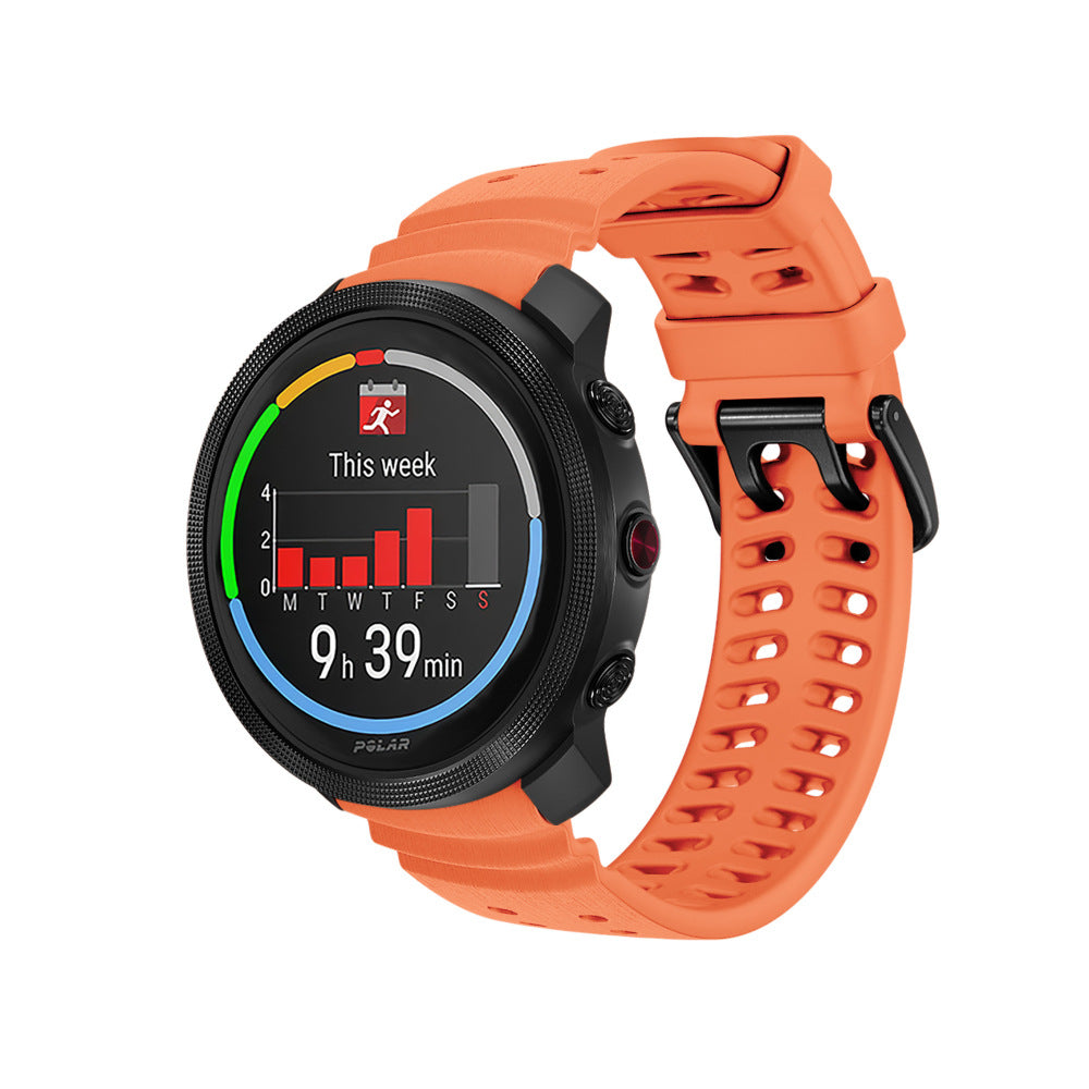 Polar Grit X Pro Silicone Grain Strap (Orange)