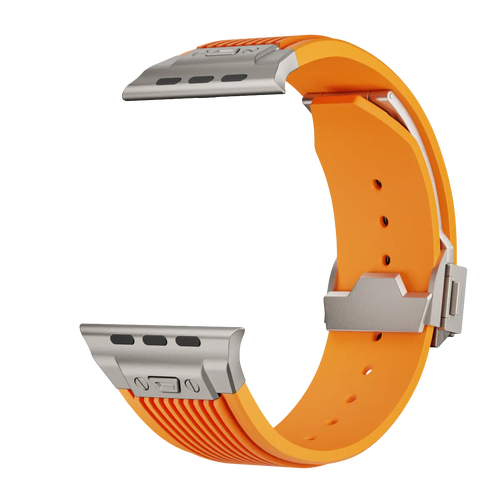 Apple Watch Liquid Elastisches Silikonband (Orange)