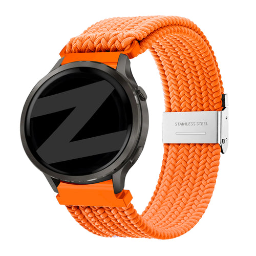 Bandz Garmin Forerunner 265 Gewebtes Nylonarmband (Orange)