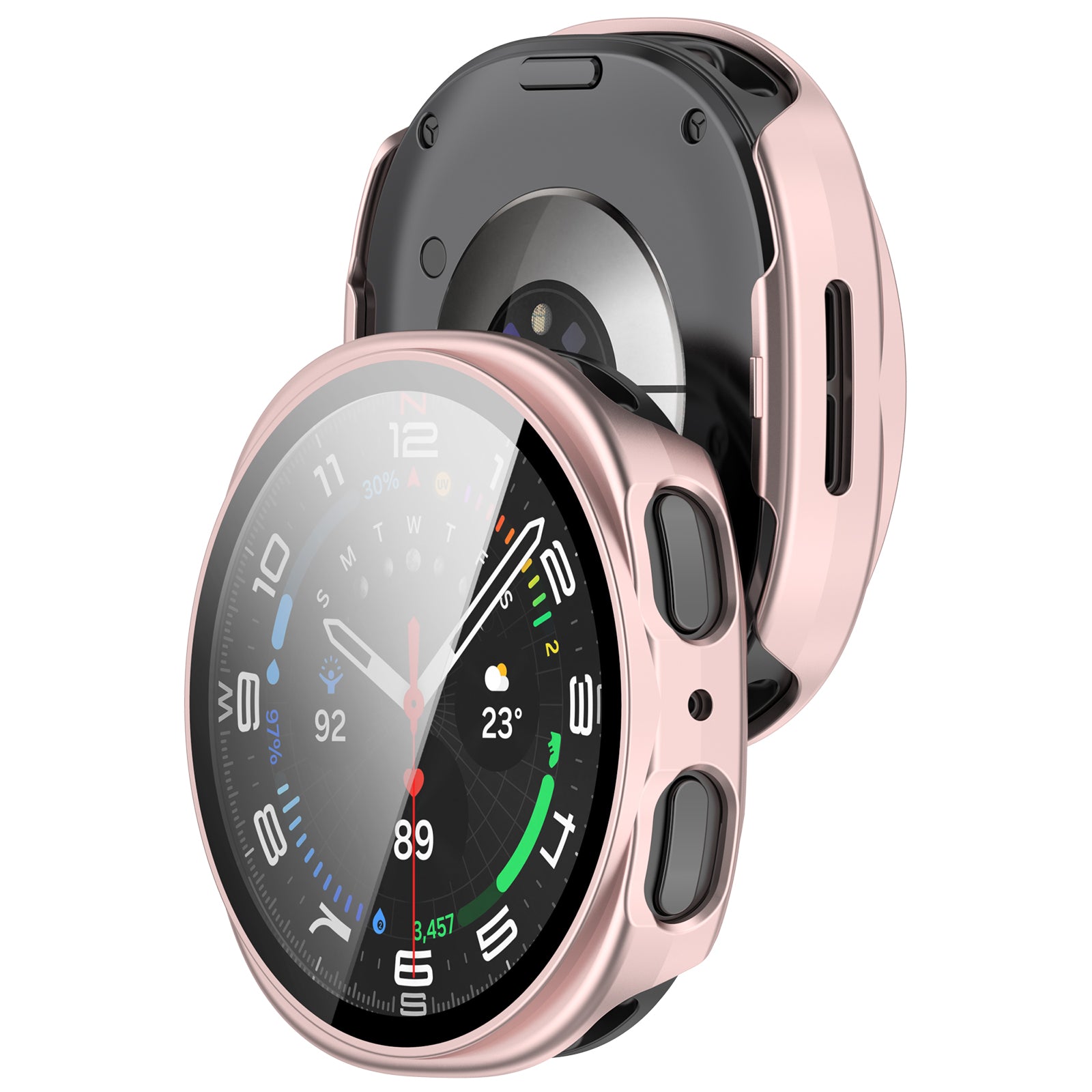 Samsung Galaxy Watch 8 - 44mm Hardcase mit Glas (Rosa)