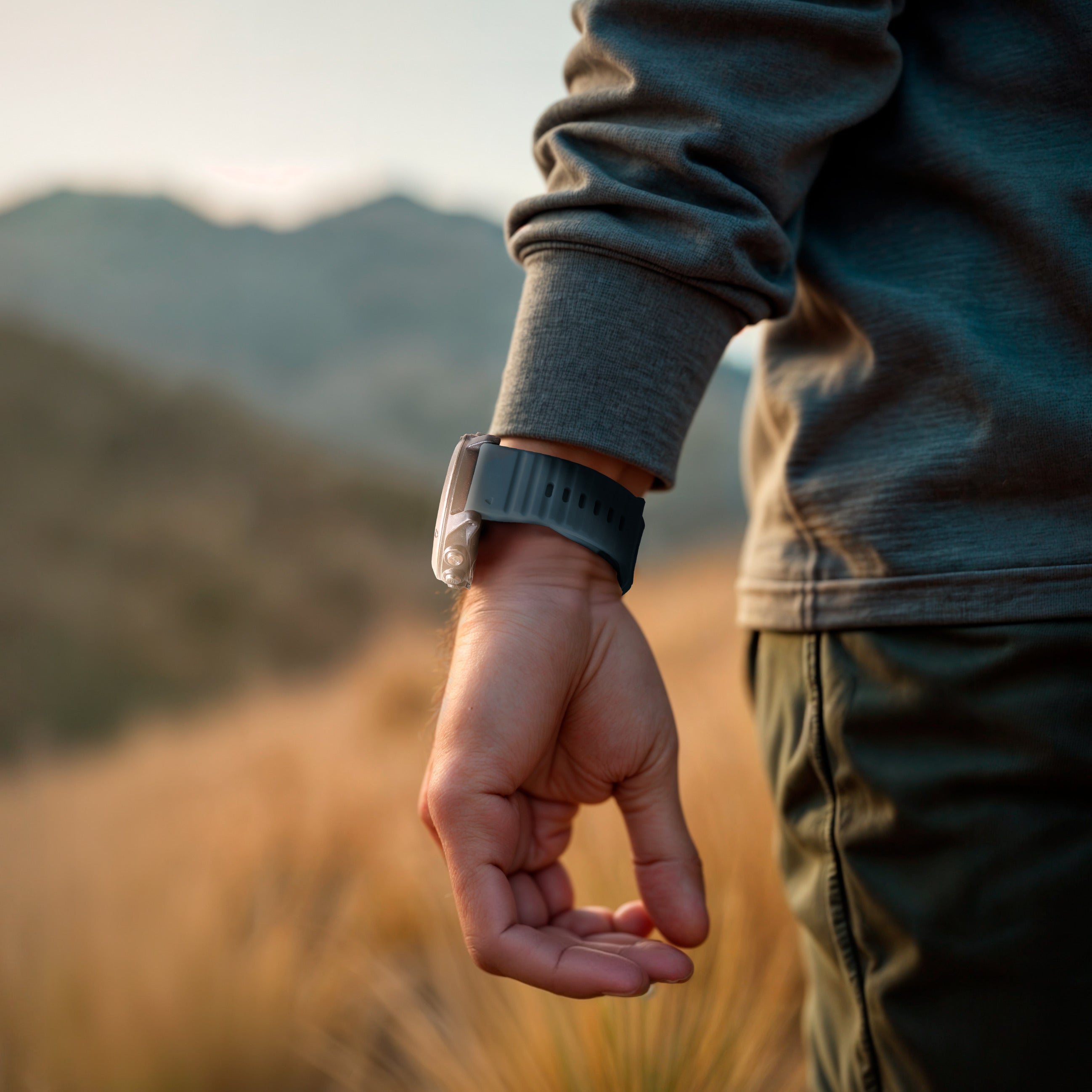 Garmin Instinct 3 - 50mm Outdoor Silikonarmband (Graublau)