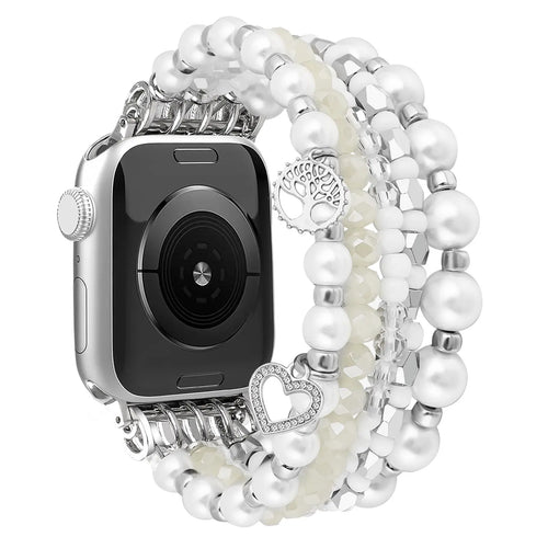 Apple Watch Perlenarmband (Weiß)