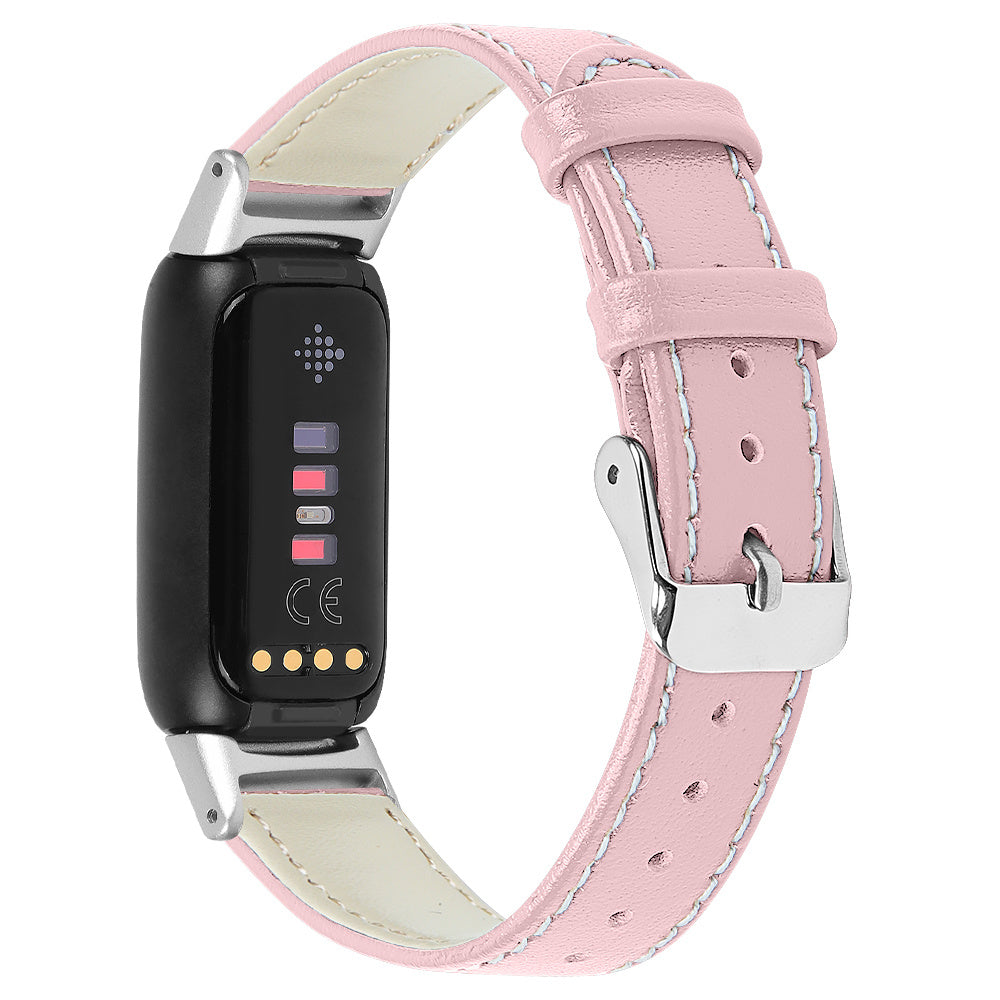 Fitbit Luxe modernes Leder-Armband (rosa)