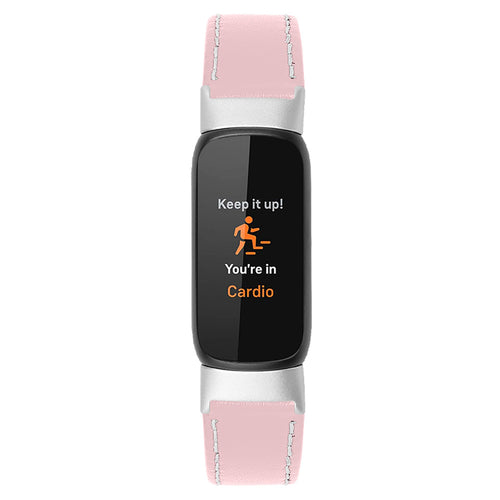 Fitbit Luxe modernes Leder-Armband (rosa)