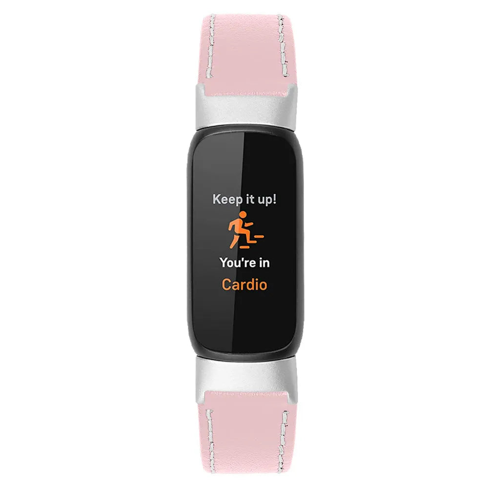 Fitbit Luxe modernes Leder-Armband (rosa)