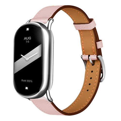 Xiaomi Smart Band 8 Lederarmband (Rosa)