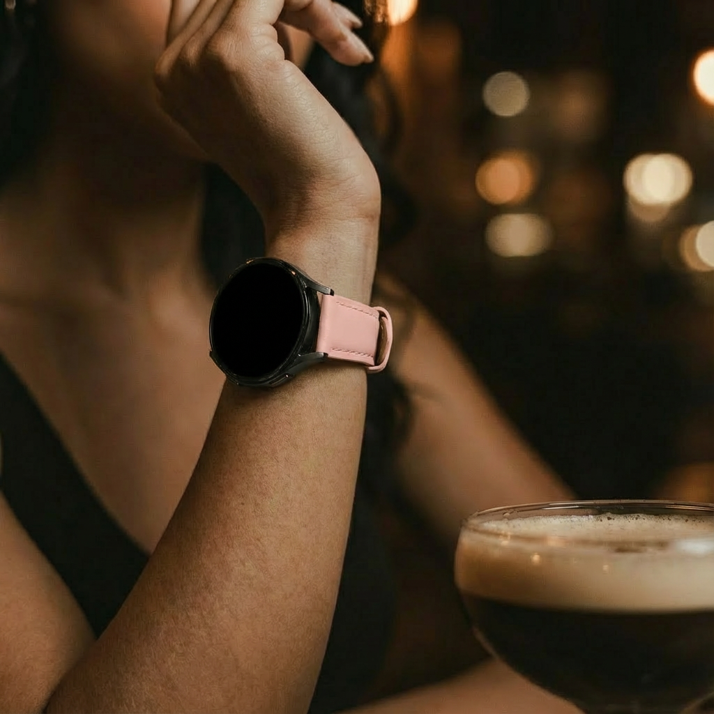 Huawei Watch GT 3 Pro 43mm Slimfit Lederarmband (Rosa)