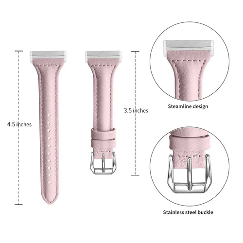 Slim Leather Strap, pink