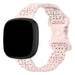 Fitbit Versa 4 gemustertes Silikonarmband (Hellpink)