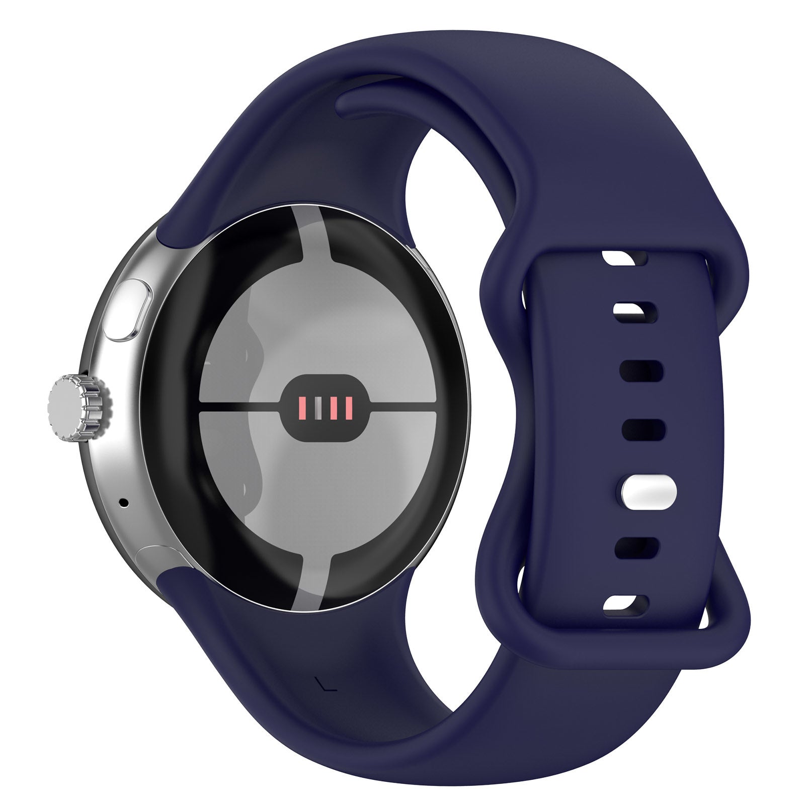 Google Pixel Watch 4 - 41mm Klassisches Silikonarmband (Dunkel Blau)