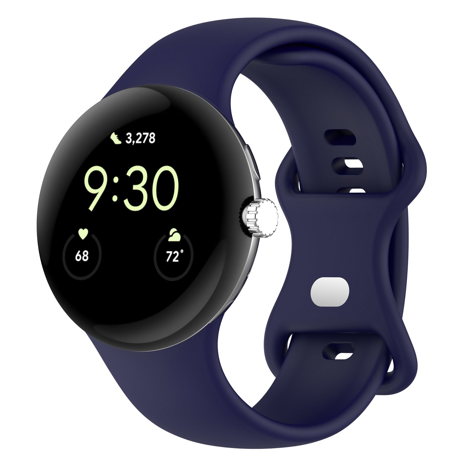 Google Pixel Watch 3 - 41mm Classic Silikonarmband (Dunkelblau)