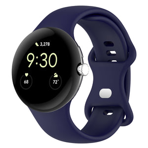 Google Pixel Watch 4 - 41mm Klassisches Silikonarmband (Dunkel Blau)