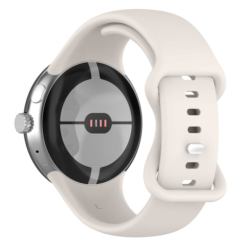 Google Pixel Watch 4 - 45mm Silicone Classic Strap (Sand White)
