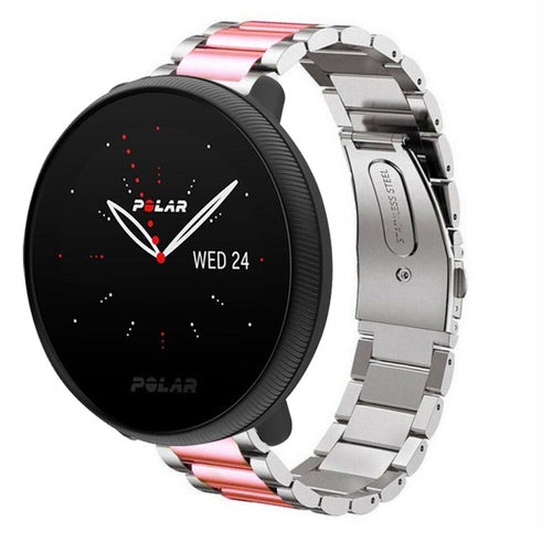 polar-ignite-2-stalen-band-zilver-roze