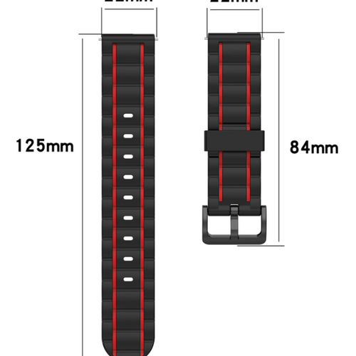 Suunto Run Sportarmband mit Schnalle (schwarz/rot)