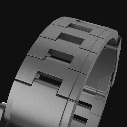 Bandz Garmin Instinct 3 - 45mm Titan Gliederarmband (Schwarz)