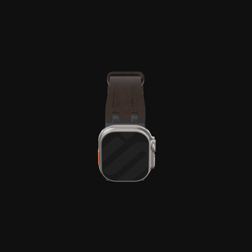 Apple Watch Robustes Lederarmband (Schwarz)