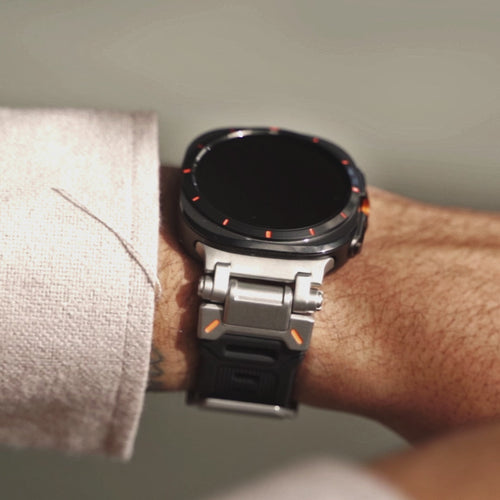 Samsung Galaxy Watch Ultra 'Explorer' TPU Strap (Black with Titanium)