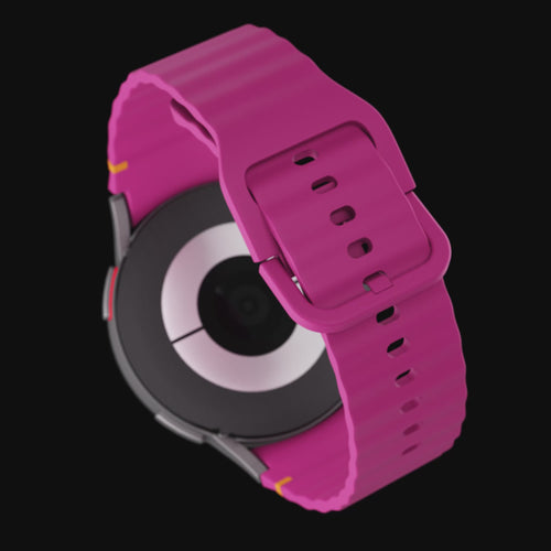 Samsung Galaxy Watch 4 44 mm mit wellenförmigem Armband (Hellrosa)