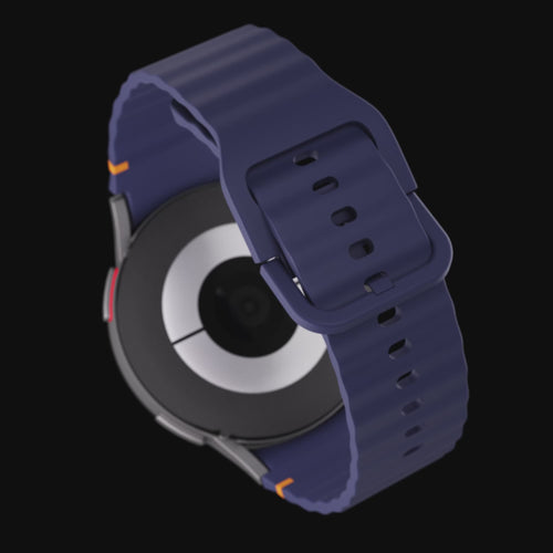 Samsung Galaxy Watch 46mm Wave Silikonarmband (Dunkelblau)