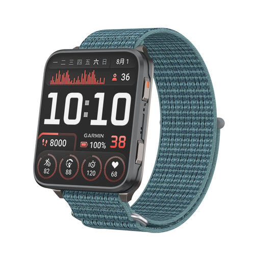 Garmin Venu X1 Nylonarmband (GrünBlau)