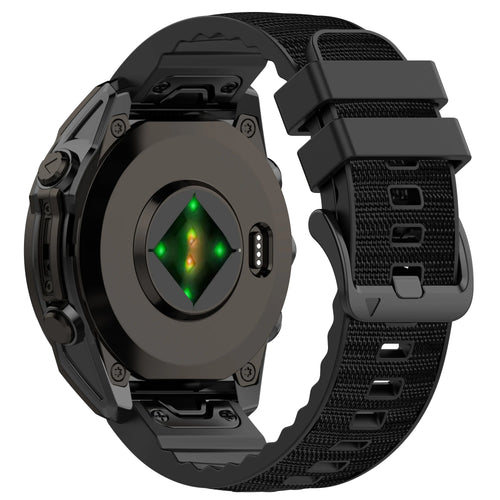 Garmin Quatix 8 Pro - 47mm Hybrid Nylon Armband (Schwarz)