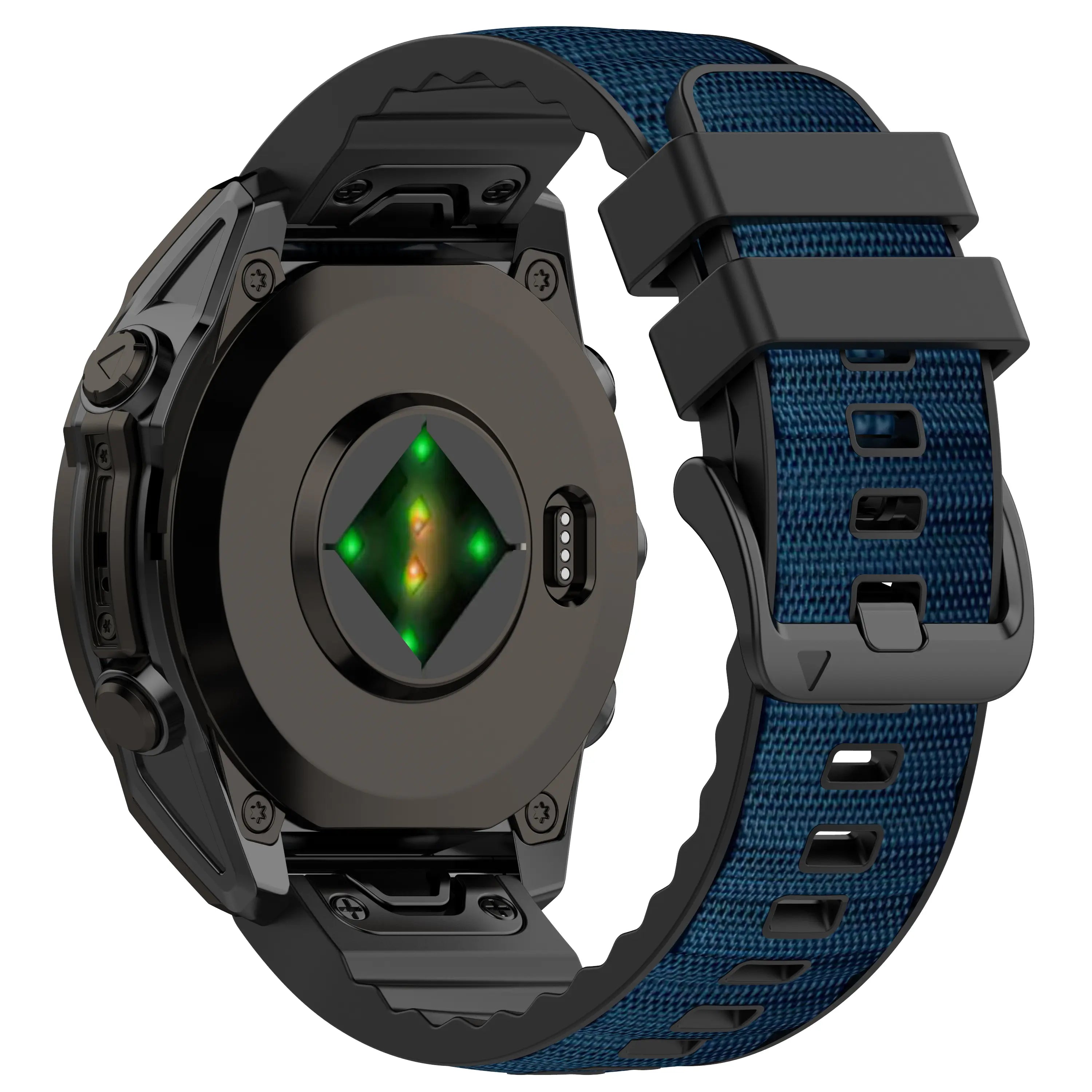 Garmin Quatix 3/6x/7x Hybrid Nylon Strap (Dark Blue)