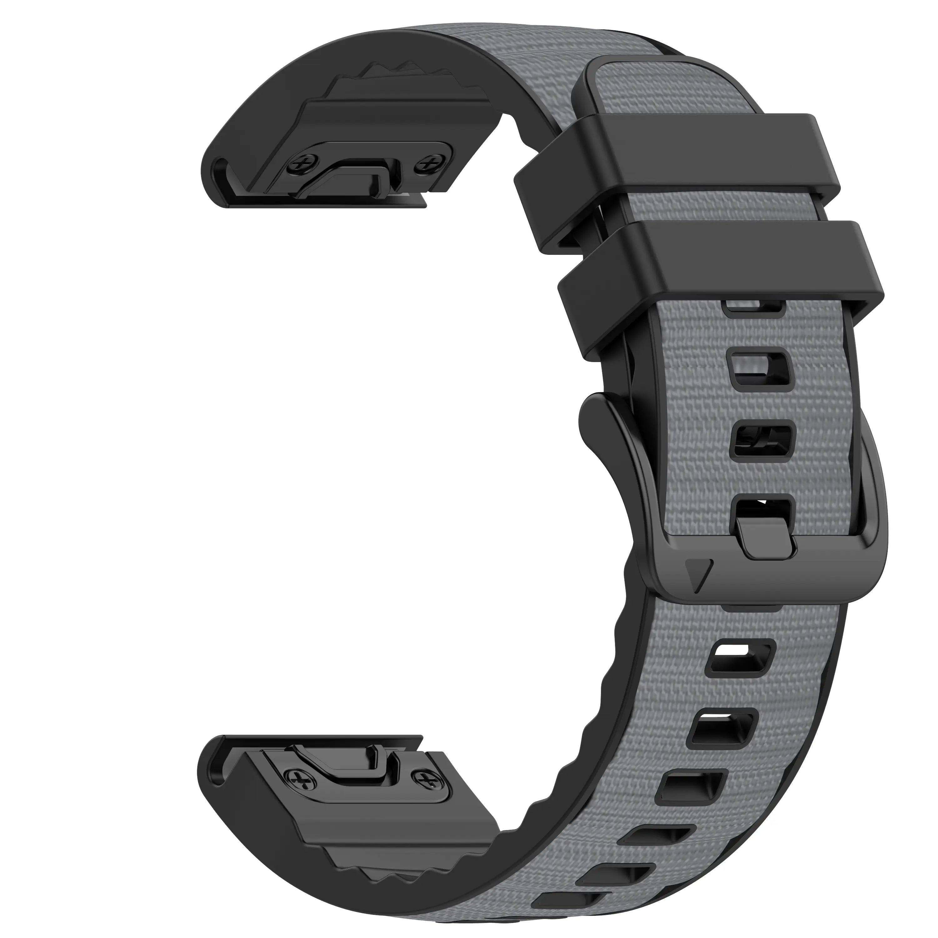 Garmin Quatix 8 Pro - 47mm Hybrid Nylon Armband (Hellgrau)