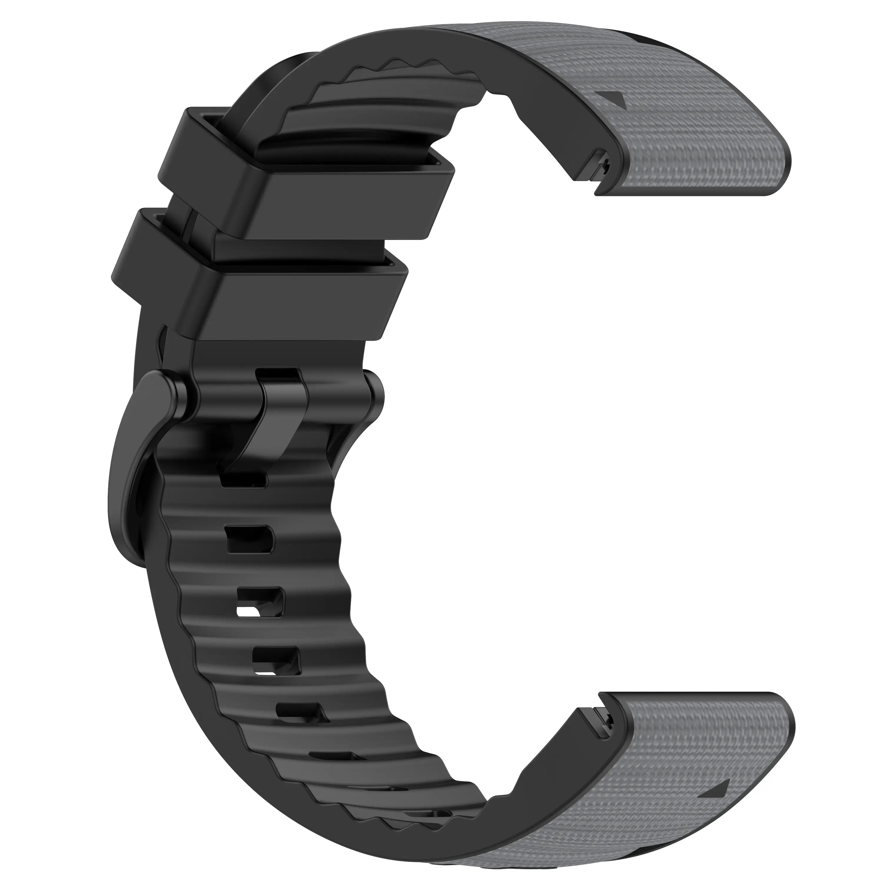 Garmin Quatix 8 Pro - 47mm Hybrid Nylon Armband (Hellgrau)