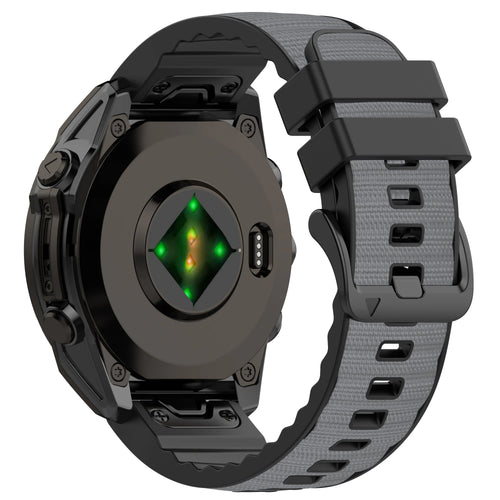 Garmin Quatix 8 Pro - 47mm Hybrid Nylon Armband (Hellgrau)