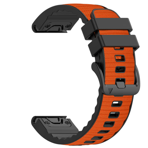 Garmin Fenix 8 Pro - 47mm Hybrid Nylon Strap (Orange)