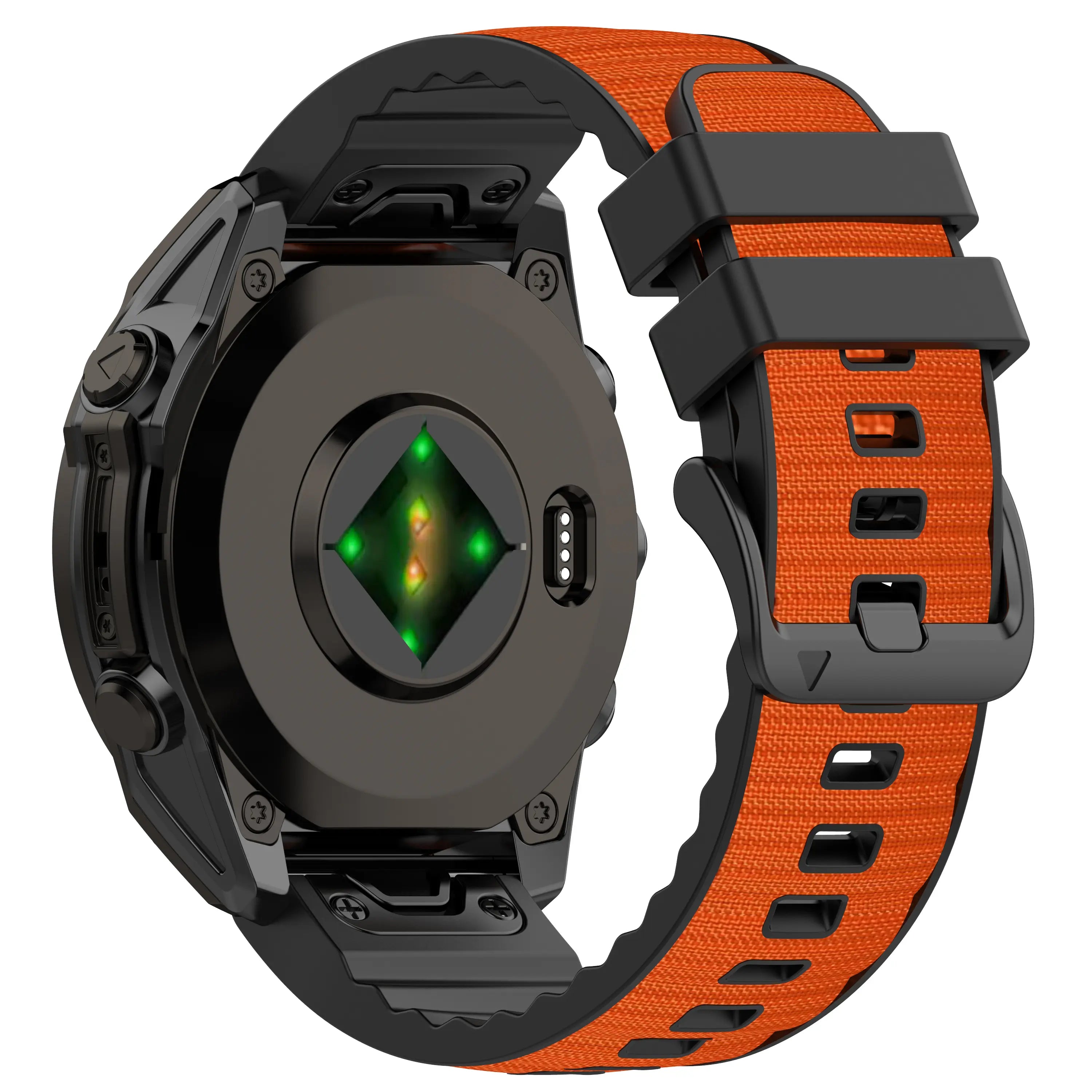 Garmin Quatix 3/6x/7x Hybrid Nylon Armband (Orange)