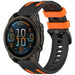 Garmin Quatix 5/6/7 Sport Grain Armband (Schwarz/Orange)