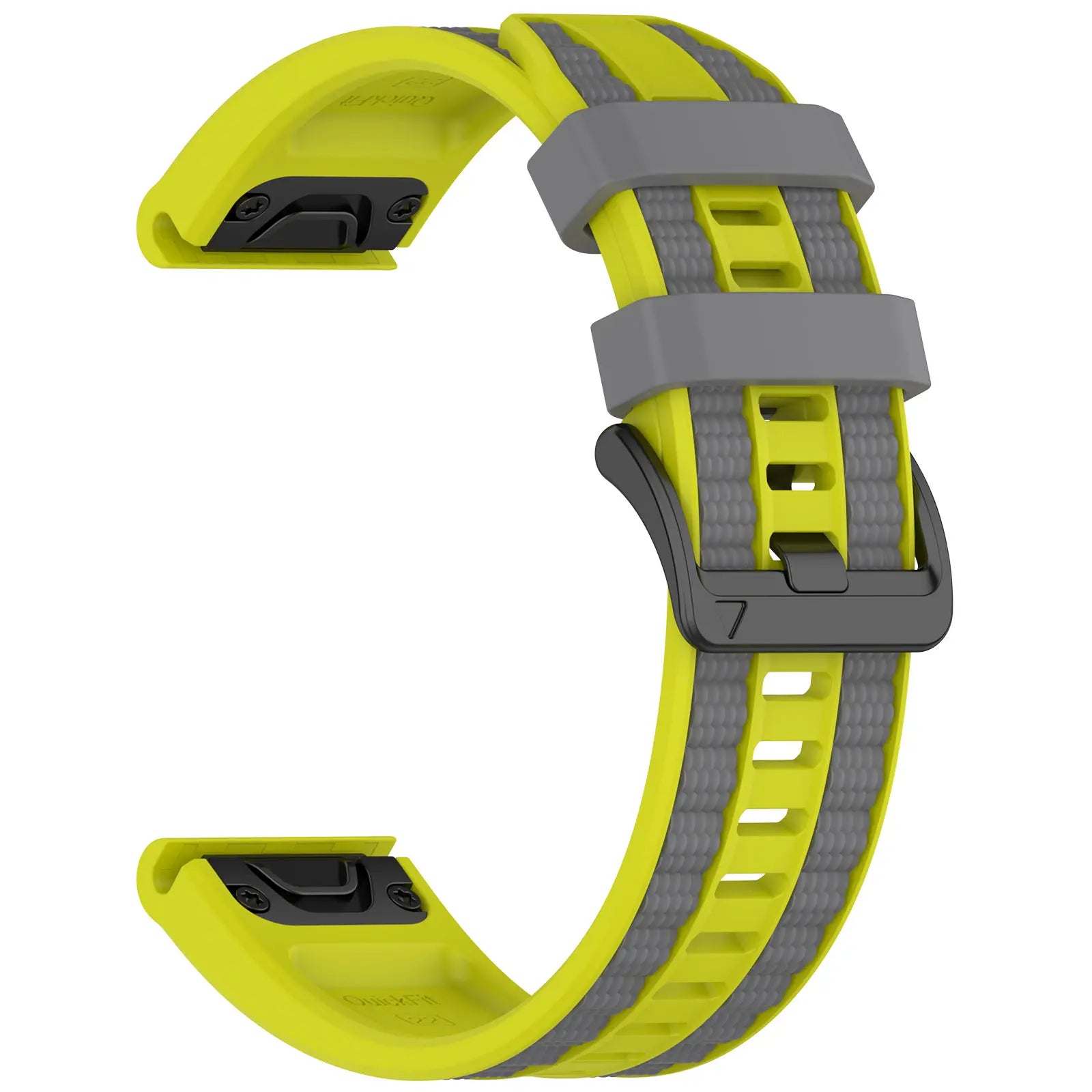 Garmin Quatix 8 - 47mm Sport Grain Armband (Limette/Dunkelgrau)