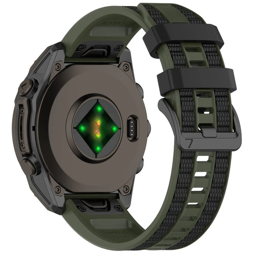 Garmin Tactix 8 - 47mm Sport Grain Strap (Army Green/Black)