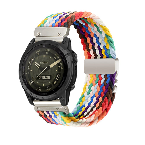 Garmin Fenix 7s Braided Strap P-Buckle (Rainbow)
