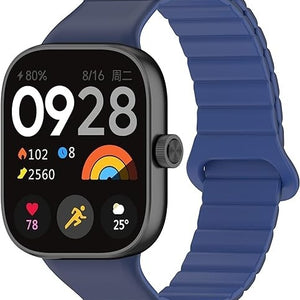 Xiaomi Smart Band 8 Pro Magnetisches Silikonarmband (Duo Blau)