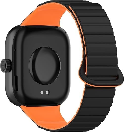 Redmi Watch 4 Magnetic Silicone Strap (Black/Orange)