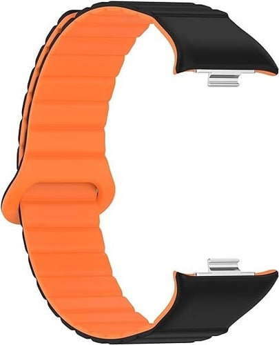 Redmi Watch 4 Magnetisches Silikonarmband (Schwarz/Orange)