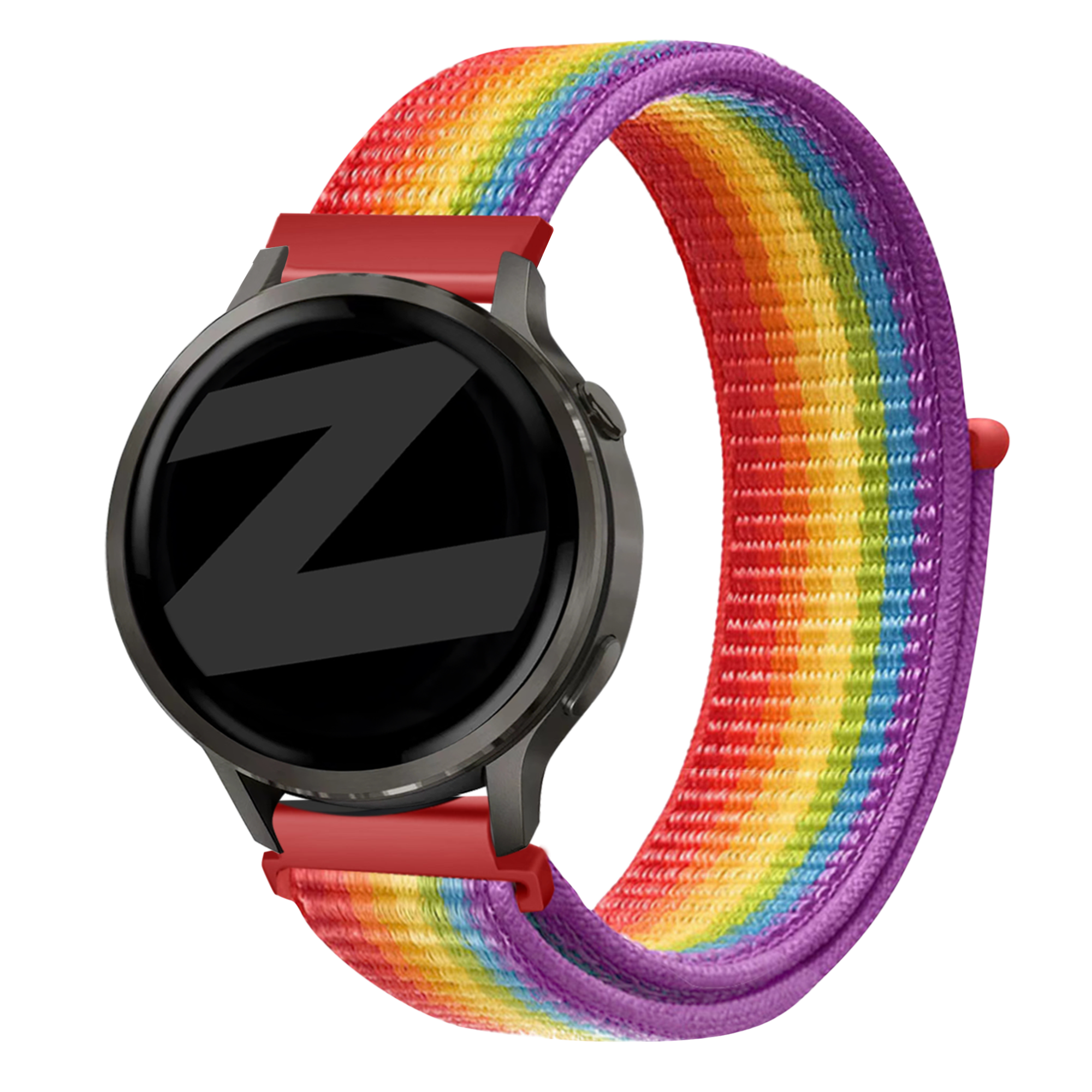 Bandz Garmin Forerunner 265s Nylon Loop Armband (Regenbogen)