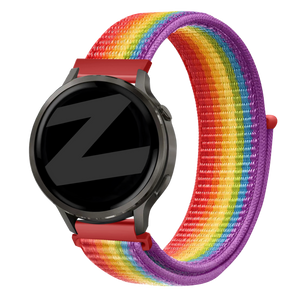 Bandz Garmin Vivoactive 4s Nylon Loop Armband (Regenbogen)