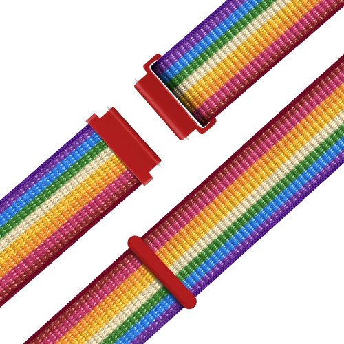 Bandz Garmin Forerunner 265s Nylon Loop Armband (Regenbogen)