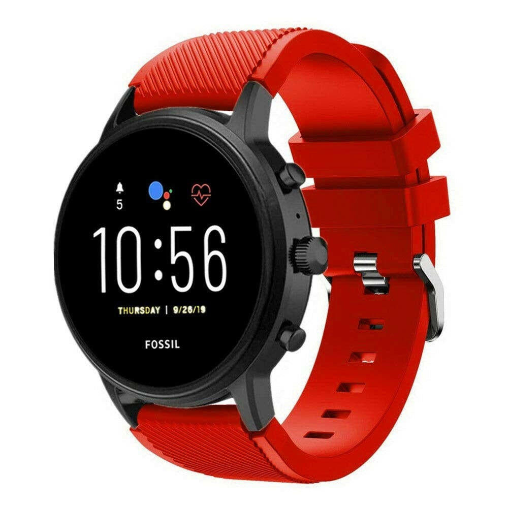 Fossil Gen 4 Explorist (HR) Silikonarmband (Rot)